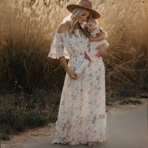 VIci Lavina Chiffon Off The Shoulder Maxi Dress